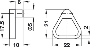 Shelf Retainer D5/16mm Plug Plastic Trans - view 2