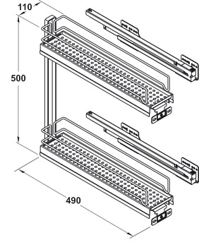 VS SUB Slim 150mm PO 90D 2-Tier Lva - view 3