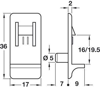 Shelf Retainer D5/16.0mm Plug Plastic Trans - view 2