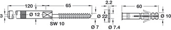 Concealed Shelf Support for Installation into Masonry Walls Hardened steel - view 2