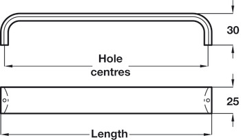 Pembridge D Pull Handle Aluminium BN 192mm Fixing Centres - view 4