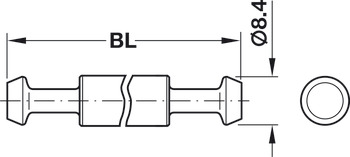 Maxifix Dbl End ConnBolt 2x35mm Galvanised Steel - view 2