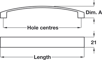 Melbury Bow Handle Zinc Alloy SSE 128mm Fixing Centres - view 2
