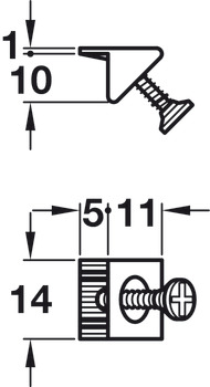Rear Panel Connector SF Plastic Wht - view 2