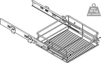 Veg Basket Acrylic Inserts 600mm White - view 2