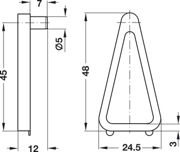 Shelf Retainer D5/19mm Plug Plastic White - view 2