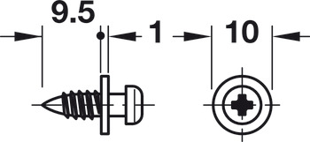 Modular Screw Collared 9.5mm Steel Galvanised - view 2