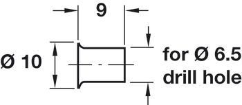 Socket D6.5mm Plug-In Steel NP - view 2