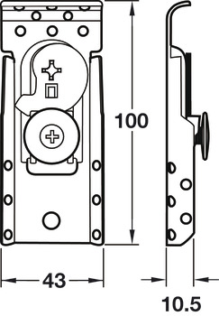 Concealed Cabinet Hanger Screw Fixing Koala Unhanded - view 2