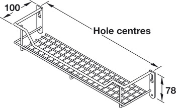 Spice/Pack Rack 1-Tier 400x100mm Lin SCP - view 2
