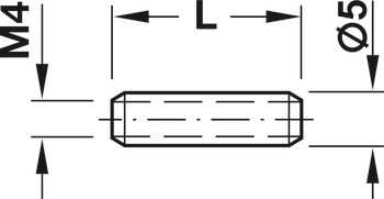 Thread Sleeve M4 5x15mm 24-26mm Steel Galvanised - view 2