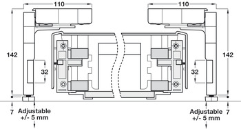 Drawer Moulded Plastic Plinth FitSet Black - view 3