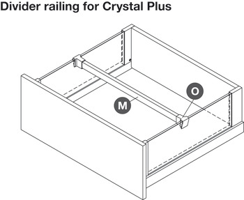 NPS Cry+ Divider Rail Clip Rect Rail Silver - view 3