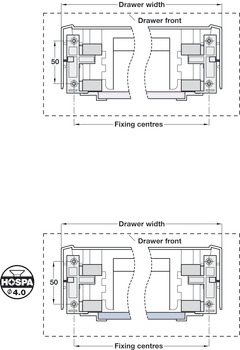 Drawer Moulded Plastic 430x600mm Wht - view 2