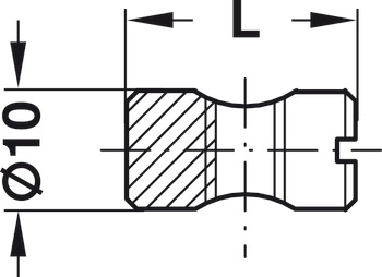 Cross Dowel M6x14mm Centric Bright Steel - view 3