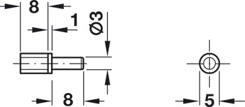 Gls Shelf Support D3mm Steel Galvanised/Plastic Trans - view 2
