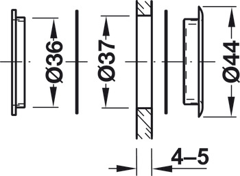 Epte Inset Handle Brs PNP D43mm - view 3