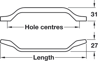 Osaka Pull Handle Zinc Alloy Graphite 160mm Fixing Centres - view 5