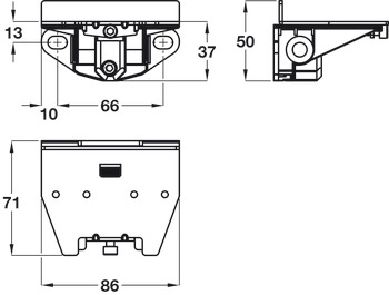Atlas Lwr Support Fitting 2mm Steel/Zinc Alloy ZP - view 2
