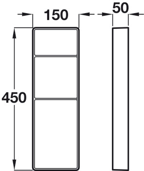 Detergent Holder 450x150x50mm Plastic Grey - view 2