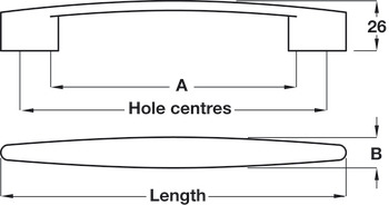 Montrose D Pull Handle Zinc Alloy PC 160mm Fixing Centres - view 4