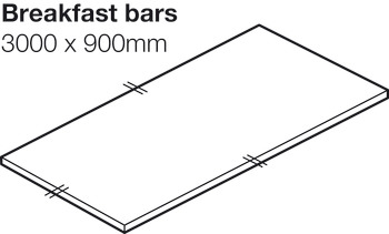 Timber Rustic Oak B/Bar 3000x900x40mm - view 3