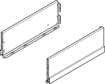 NPS Drawer Sides 186/450mm Silver 1pr - view 3