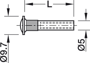 Thread Sleeve M4 5x27mm 28-36mm Steel NP - view 2
