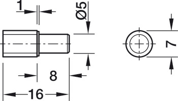 Gls Shelf Support D5mm Steel Galvanised Plastic Trans - view 2