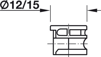 Minifix 15 Housing 15mm wo Rim NP - view 4
