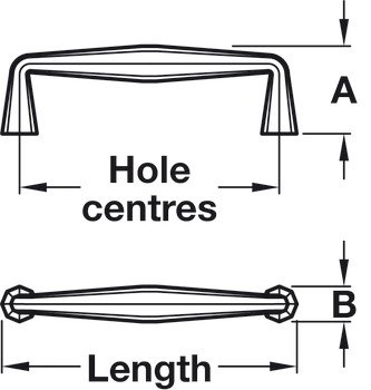 Burbridge Pull Handle Brs P.Nickel 128mm Fixing Centres - view 2