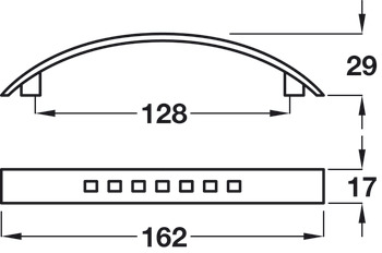 Antrobus Bow Handle Zinc Alloy Matte Nickel 128mm Fixing Centres - view 2