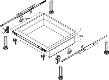 Ninka Under Oven Drawer Set 600mm - view 2