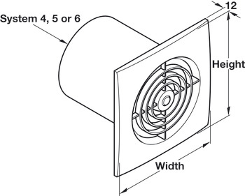 Manrose Sys4 100mm Wall/Ceil E.Fan-Std - view 2