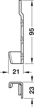 Bed Connecting Brackets Length 95-145 mm Steel Length 145 mm for screw size Ø 4.5 mm - view 4