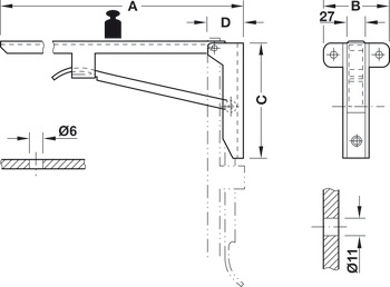 Hebgo HD Fold.Bracket 580x220mm 500kg/Pr Steel - view 2