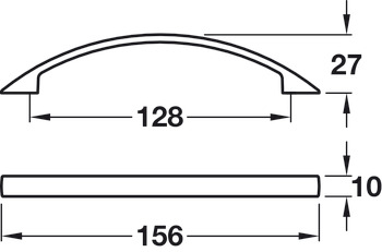 Mitford Pull Handle Zinc Alloy Polished Chrome 128mm Fixing Centres - view 2