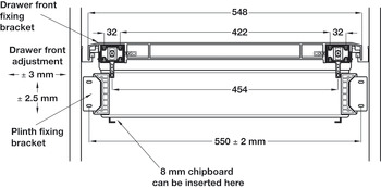 Ninka Under Oven Drawer Set 600mm - view 3