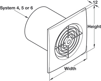 Manrose Sys4 100mm Wall/Ceil E.Fan-Timer - view 2