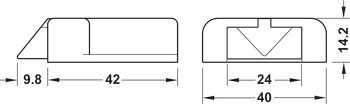 LED Door Contact Switch Modular Universal for use with Loox LED Lights Black - view 2