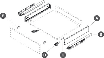 Vionaro Drawer Set w Dynapro 121/400mm Gph - view 4