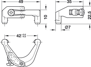 Mitre Joint Connector Zinc Alloy Bright - view 2