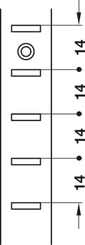 Shelf Support Strip Rectangle/SM 3.5m Aluminium Silver - view 3