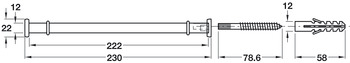 Shelf Support Set 220mm Shelf Steel MCP - view 2