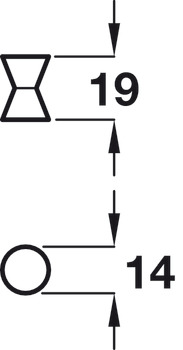 Egg Timer Knob Aluminium Polished Nickel D14x19mm - view 2