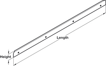 WithT Trim 640x38mm End Cap Aluminium Etched - view 2