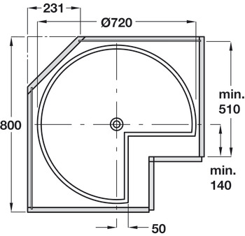Ninka Carousel 3/4 667-713/800 Steel/Plastic Grey - view 3