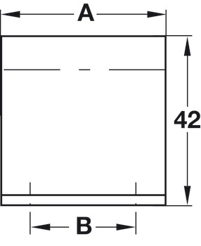 Quinn Pull Handle Aluminium PC 42x18mm 50mm Fixing Centres - view 3