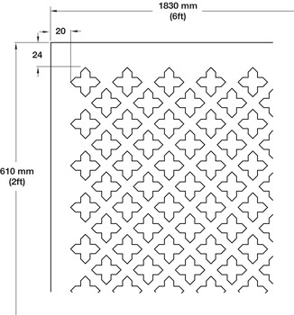 Decorative Panel MDF 1830x610x3mm - view 2