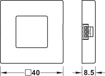 Dimmer Modular Surface Mounted Loox Soft on/off switching and dimming Touchless sensor range: 0-80 mm - view 2